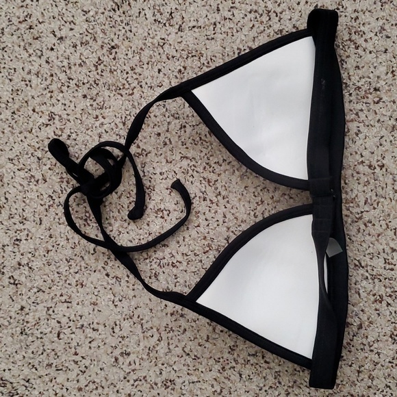 PINK Victoria's Secret Teal/Black Push Up Bikini Swimsuit Top - Picture 2 of 2